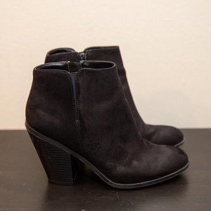 Suede Block Heel Chelsea Boot